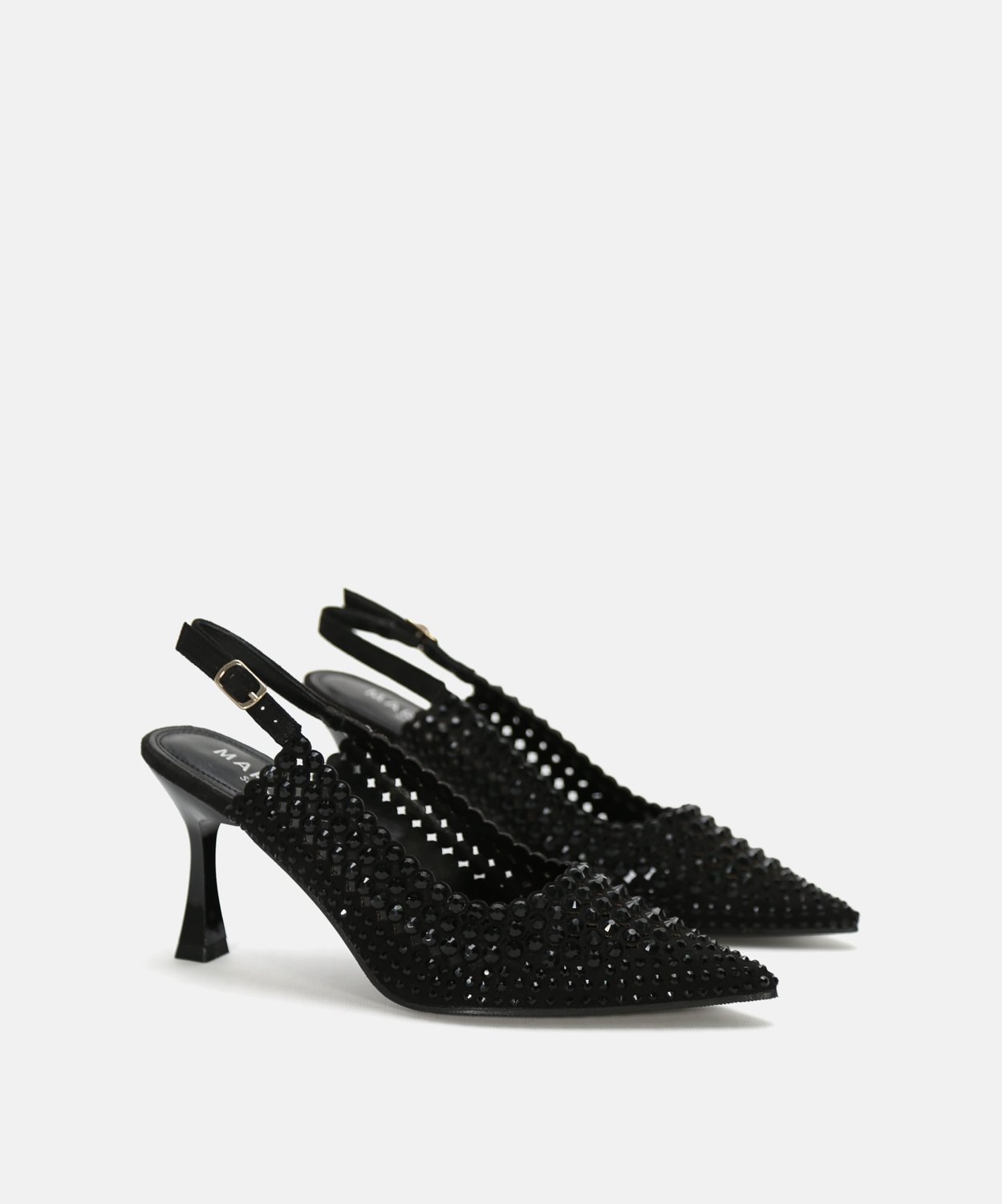 Zapato tac&oacute;n destalonado negro image number null